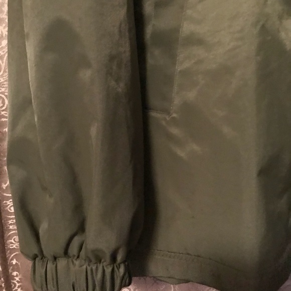 LuLaRoe Rain Jacket Olive Green Logo Jacket Sz L - Picture 6 of 8
